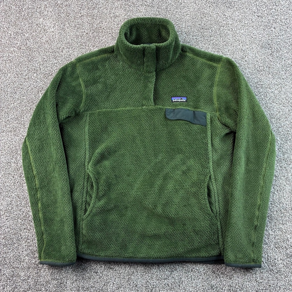Patagonia Re-Tool Snap-T Pullover Women's Large Green Fleece 25442